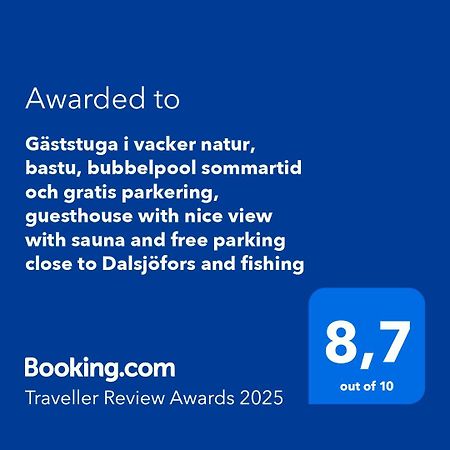 Gaeststuga I Vacker Natur, Bastu, Bubbelpool Sommartid Och Gratis Parkering Naera Ulricehamn Och Lassalyckan, Guesthouse With Nice View With Sauna And Free Parking Close To Dalsjoefors And Fishing Borås Eksteriør bilde